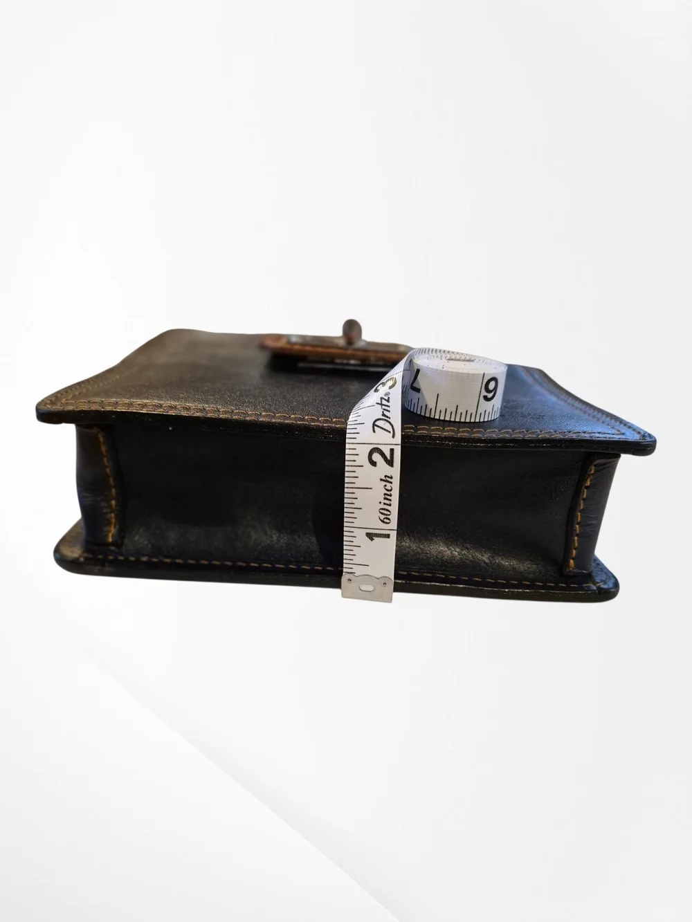 Vera Pelle Italian Leather Two-Tone Mini Structured Crossbody